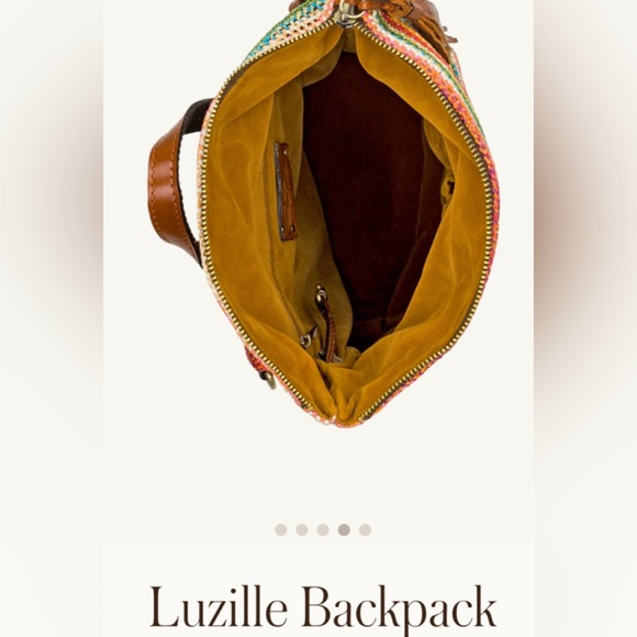 $229 ⭐️NEW Patricia Nash Luzille Spanish Multi Zig Zag Woven Crossbody Backpack - Picture 13 of 14